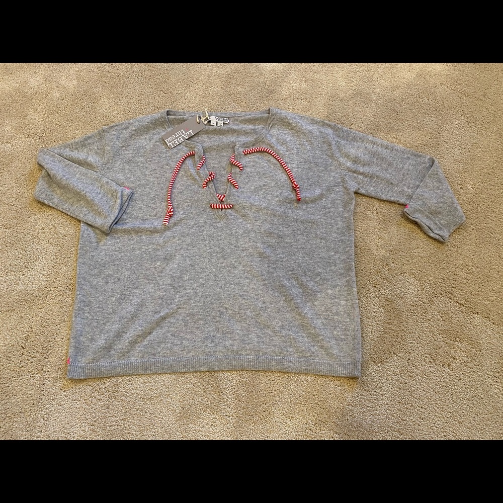 NWT Label + Thread Cashmere Luxe Quick Tie Henley